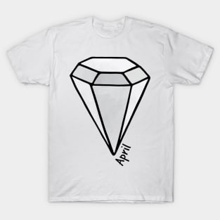 April Diamond Birthstone T-Shirt